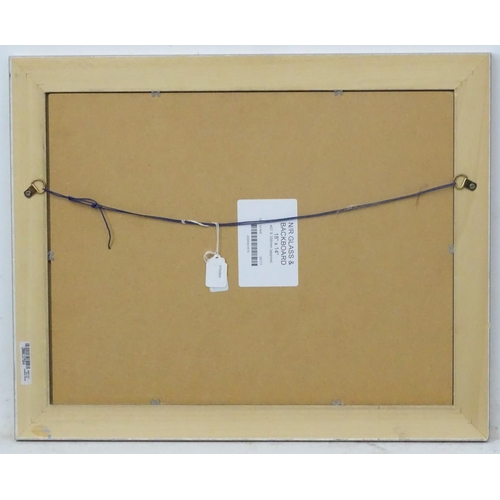 148 - C H Bigant, XX, Watercolour, A sunset scene of a lake with a boat and ducks flying. Signed lower lef... 