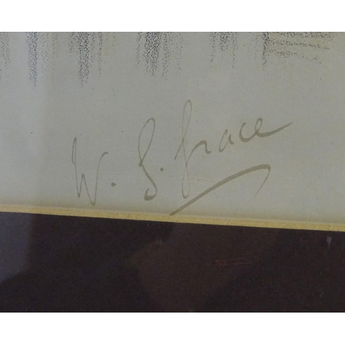 163 - **WITHDRAWN FROM AUCTION** XIX-XX, Lithograph, A portrait of cricketer W. G. Grace (1848-1915) of Ma... 