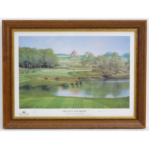 164 - After Terence Mecklin, XX-XXI, Limited edition print, 7 / 250, The Putt for Birdie, A landscape scen... 
