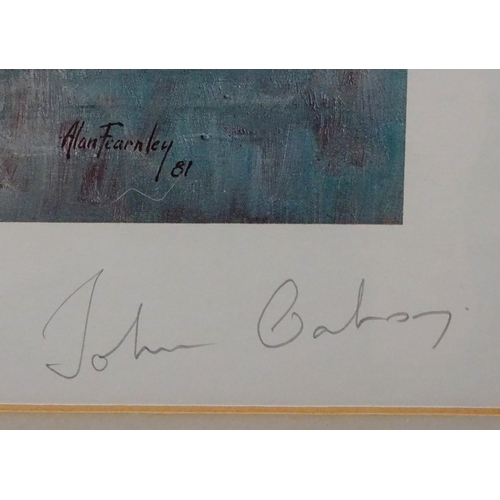 177A - After Alan Fearnley, Coloured Print, Grand National image, Bechers Brook. Signed under by Lord John ... 