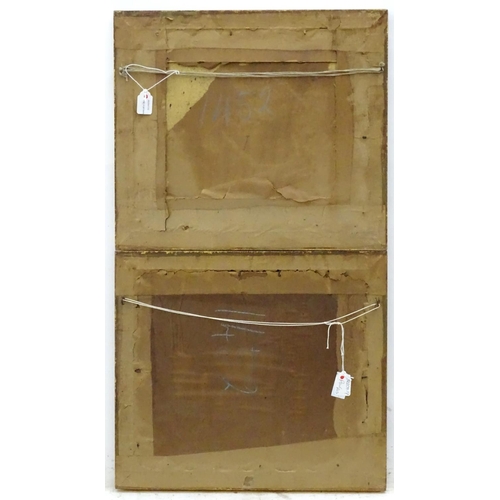 208 - XX, A pair of verre eglomise mounted and framed coloured prints, Depicting hunting scenes, one with ... 