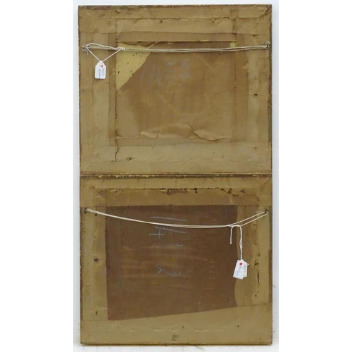 208 - XX, A pair of verre eglomise mounted and framed coloured prints, Depicting hunting scenes, one with ... 