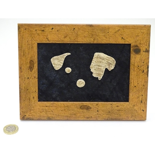 55 - Taxidermy: carved antler sections formed in caricature to suggest the head of a dog, by A. Vankovs, ... 