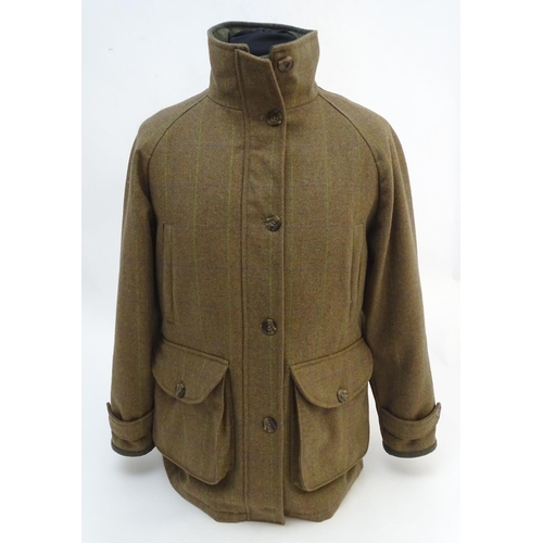313 - A Laksen Thrie Estaits tweed Tyne coat / jacket, size L