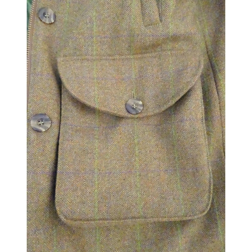 313 - A Laksen Thrie Estaits tweed Tyne coat / jacket, size L