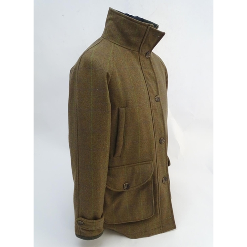 313 - A Laksen Thrie Estaits tweed Tyne coat / jacket, size L