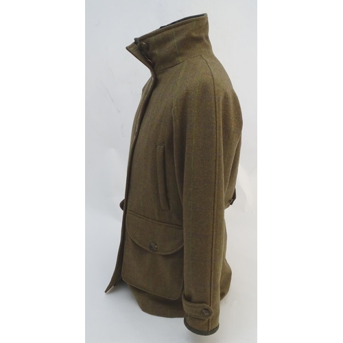 313 - A Laksen Thrie Estaits tweed Tyne coat / jacket, size L