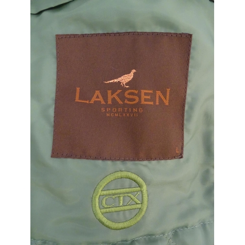 313 - A Laksen Thrie Estaits tweed Tyne coat / jacket, size L