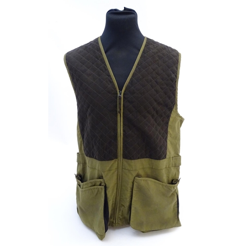 315 - A Laksen olive green skeet vest, size 3XL