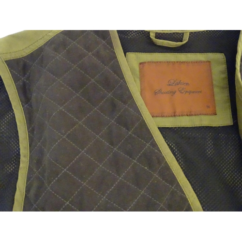 315 - A Laksen olive green skeet vest, size 3XL