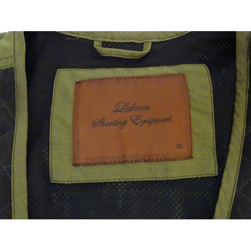 315 - A Laksen olive green skeet vest, size 3XL