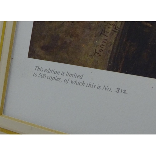 129 - After John Richardson, Limited edition lithographic print, no. 312/500, Rowing to the Moor, Fisherme... 