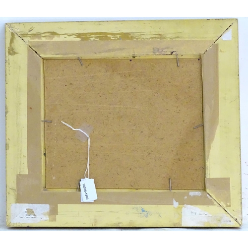 131 - J Box, XX, Oil on canvas laid on board, A portrait of a prize bull in a landscape. Signed lower righ... 