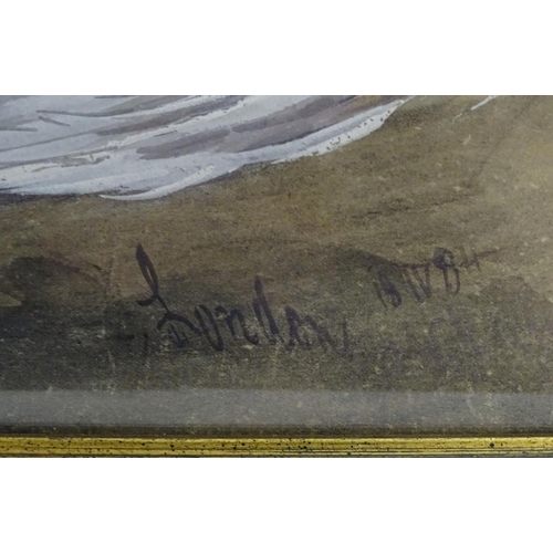 154 - XIX, Ornithological School, Watercolour and gouache, A still life study of a Bulwer's Pheasant on a ... 