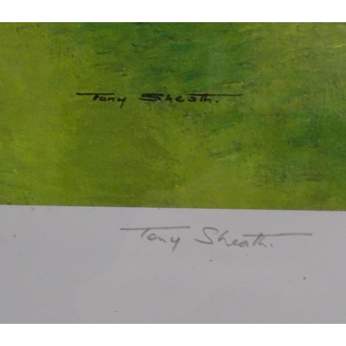 170 - After Tony Sheath (b. 1946), Limited edition lithographic print, no. 42/850, Holding Out, A golf cou... 