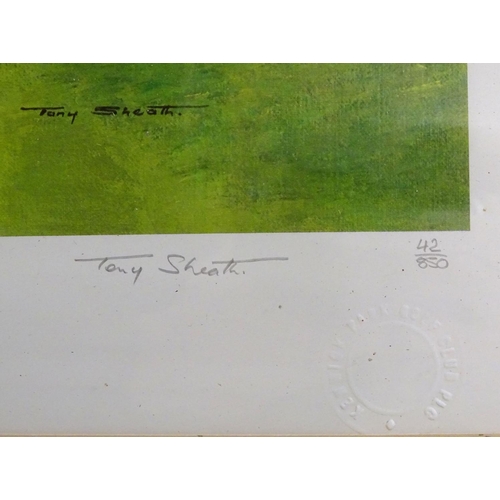 170 - After Tony Sheath (b. 1946), Limited edition lithographic print, no. 42/850, Holding Out, A golf cou... 