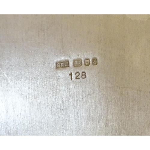 222 - A silver salver / trophy plate with horse and jockey medallion to centre  engraved Shirley Heights 1... 