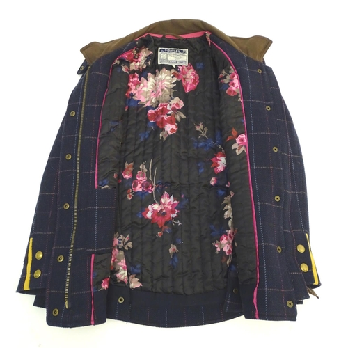 323 - A Joules navy tweed jacket, ladies size 16