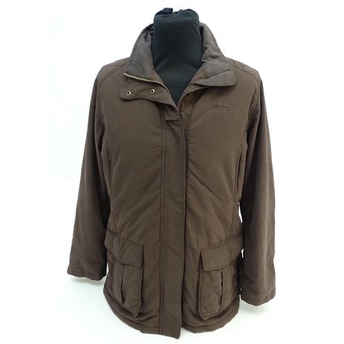 335 - A Musto brown jacket, ladies size 18, with tags