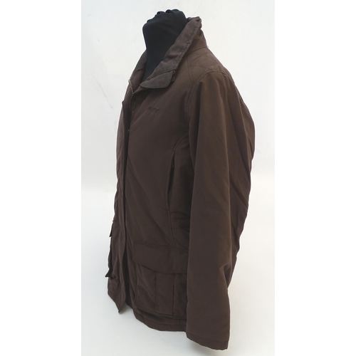 335 - A Musto brown jacket, ladies size 18, with tags