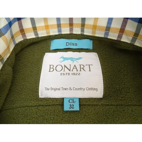 336 - Two Bonart checked shirts, one 32cm, the other 30cm (2)