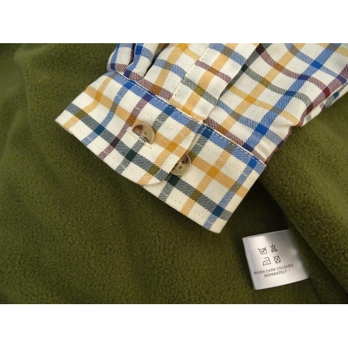 336 - Two Bonart checked shirts, one 32cm, the other 30cm (2)