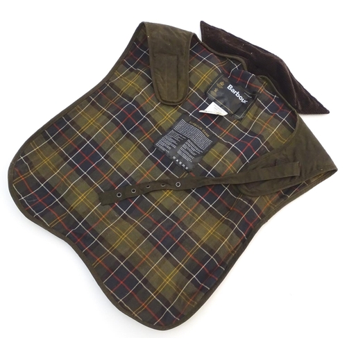 342A - A Barbour dog wax jacket / coat, size L ( Noodle the Korthals Griffon not included! )