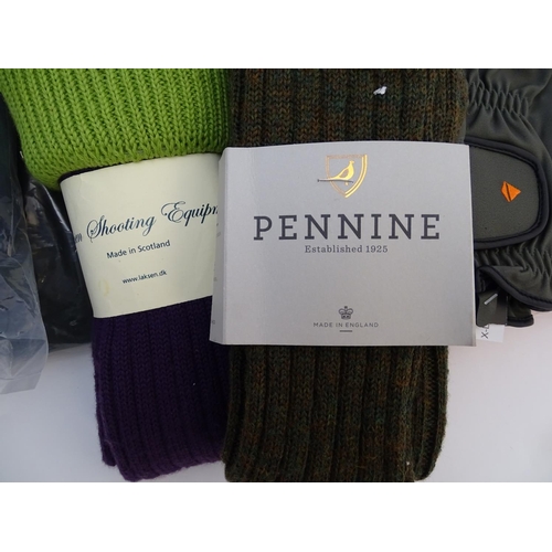 343 - Box of assorted clothing to include, one Laksen orange jumper size 2XL; four shirts, 2 Beretta, 1 Le... 