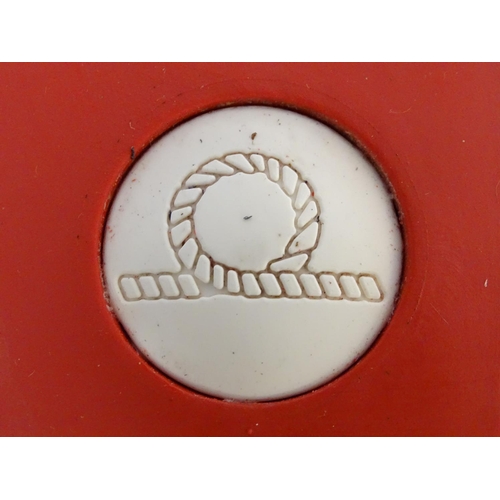 345 - A pair of Chatham red and navy deck shoes, size 9, new in box