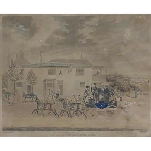 176 - George Hunt (1803-1877), After James Pollard (1792-1867), Hand coloured engraving, A view on the Hig... 