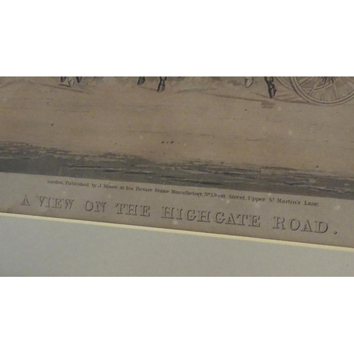 176 - George Hunt (1803-1877), After James Pollard (1792-1867), Hand coloured engraving, A view on the Hig... 