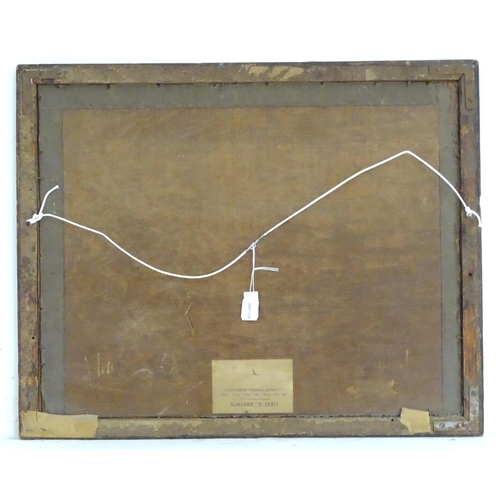 180 - XIX, Watercolour, A Gentleman and his Horse, with a man on horseback behind. Titled under. In a mapl... 