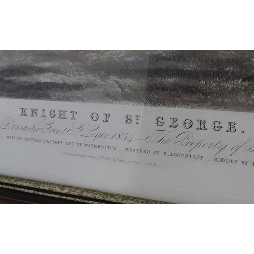 188 - J Harris & W Summers, after Harry Hall (1814-1882), Hand coloured lithograph, Knight of St. George, ... 