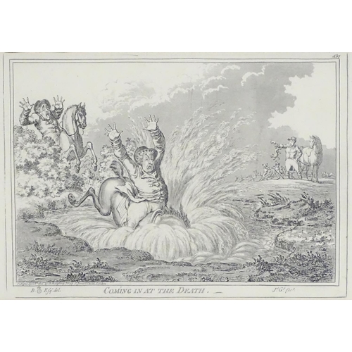 191 - After James Gillray (1756-1815), Etching and aquatint, Coming in at the Death, A caricature / satiri... 