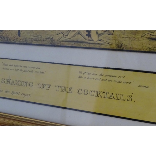 198 - After John Dean Paul (1775-1852), Hand coloured hunting engravings, A Struggle for the Start, The Fi... 