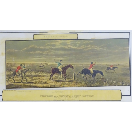 198 - After John Dean Paul (1775-1852), Hand coloured hunting engravings, A Struggle for the Start, The Fi... 