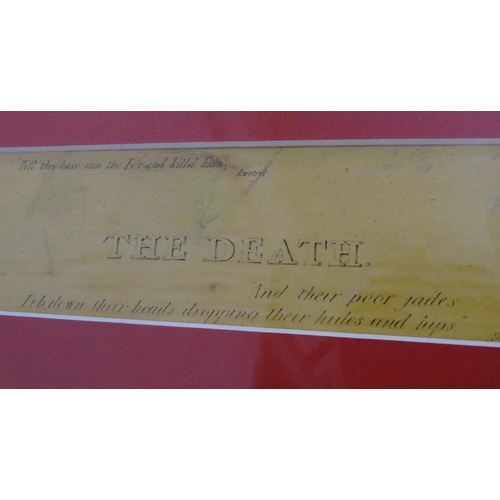 198 - After John Dean Paul (1775-1852), Hand coloured hunting engravings, A Struggle for the Start, The Fi... 