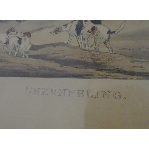 200 - After Henry Thomas Alken (1785-1851), Hand coloured hunting etchings, comprising Unkenneling, Breaki... 