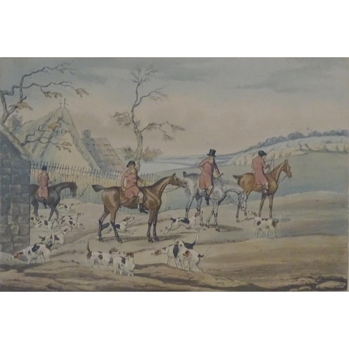 200 - After Henry Thomas Alken (1785-1851), Hand coloured hunting etchings, comprising Unkenneling, Breaki... 