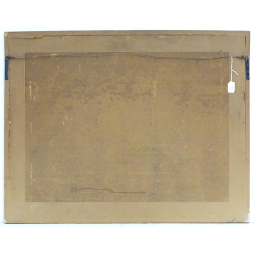 207 - Vixen, XX, Watercolour and gouache, A misty hunting scene with a man on horseback calling the hounds... 