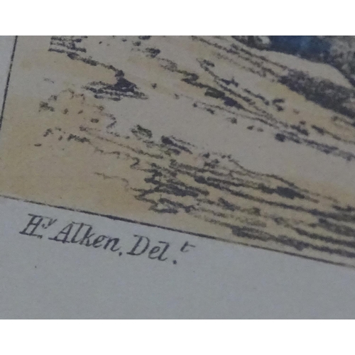 213 - After Henry Thomas Alken (1785-1851), Hand coloured shooting etchings, Bank Shooting for Fowl, Pheas... 