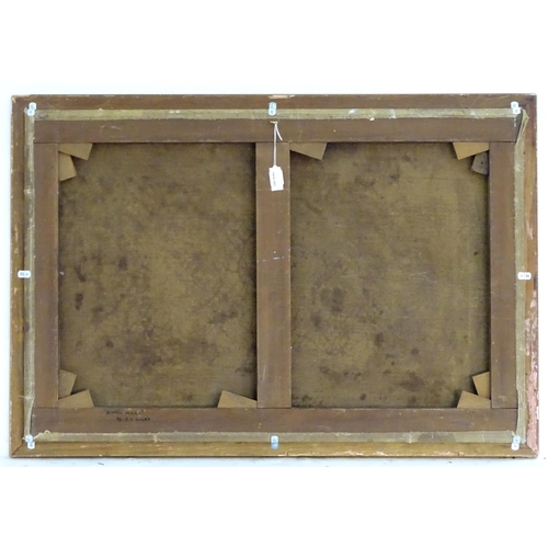 220 - James Charles Ward (act. 1830-1875), Oil on canvas, A wooded river landscape with an angler trout fi... 