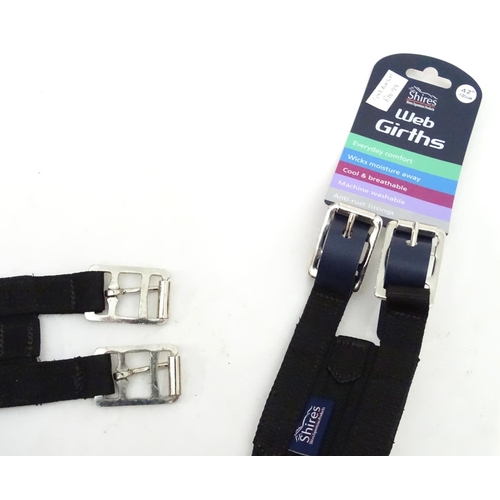 389 - Shires equestrian / horse web girths, 42