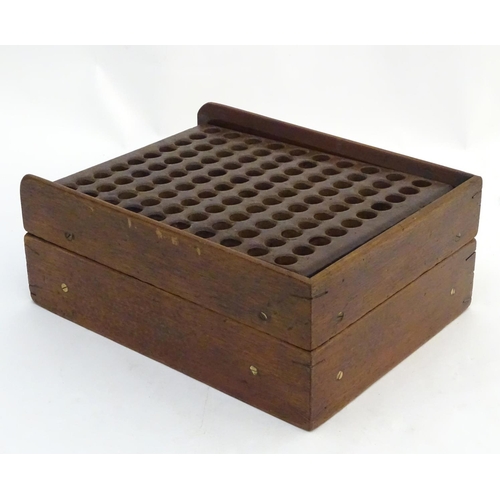 470 - A Victorian mahogany patent cartridge reloading device (12 bore x 100) by J. Erskine, Newton Stewart... 