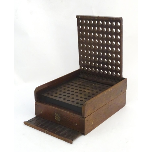 470 - A Victorian mahogany patent cartridge reloading device (12 bore x 100) by J. Erskine, Newton Stewart... 