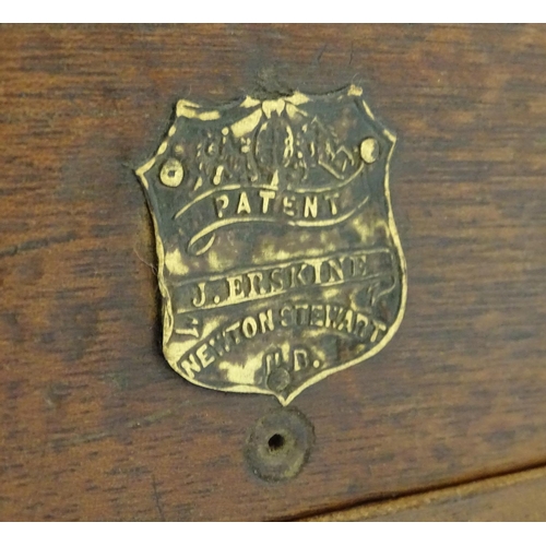 470 - A Victorian mahogany patent cartridge reloading device (12 bore x 100) by J. Erskine, Newton Stewart... 