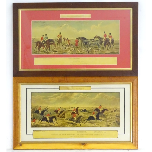 198 - After John Dean Paul (1775-1852), Hand coloured hunting engravings, A Struggle for the Start, The Fi... 