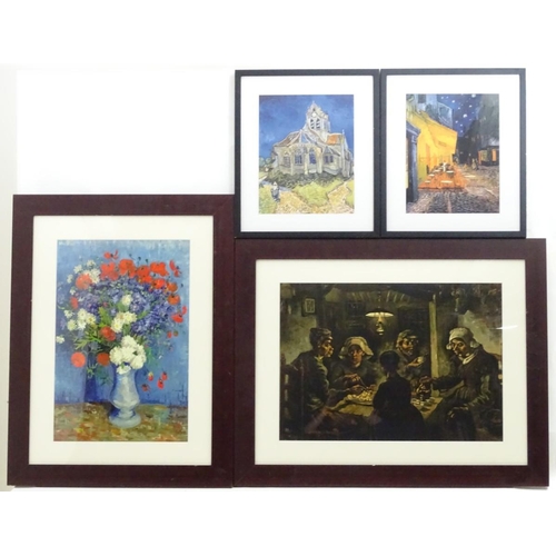 182 - After Vincent Van Gogh,  A pair of King and McGaw after Vincent Van Gogh prints to include, 'The Chu... 