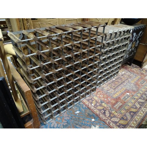 202 - Two wine racks. The largest approx. 31 1/4