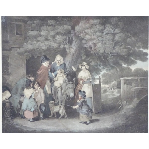 223 - W. Nutter, after W. R. Bigg, A pair of circa 1795 hand coloured engravings, 'Saturday Evening, the h... 